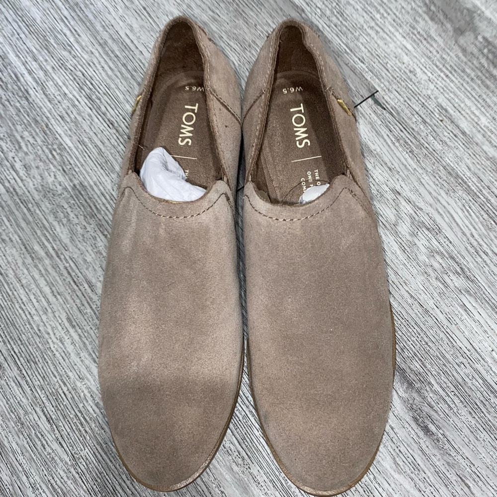 TOMS suede loafers